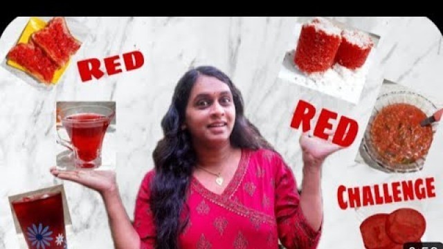 '24 Hours of Red Food Eating Challenge ❤️ #foodchallenge #trending @Subitha'