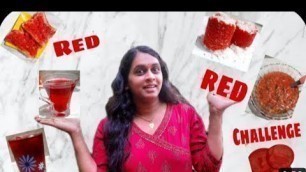 '24 Hours of Red Food Eating Challenge ❤️ #foodchallenge #trending @Subitha'