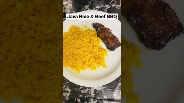 'Filipino Java Rice with Beef BBQ #filipinofood #filipinorecipe #filipinodish #short #shorts #foryou'