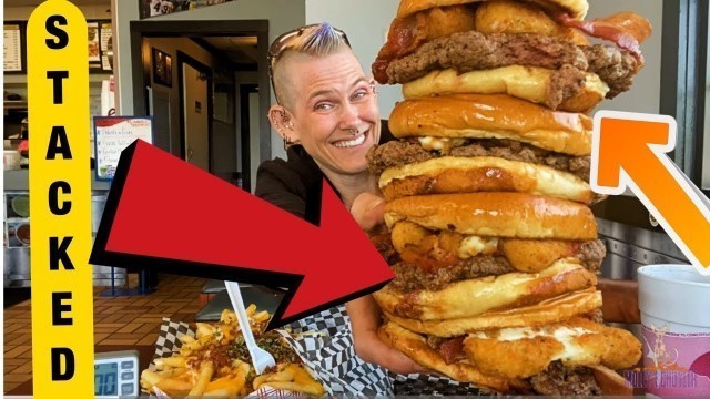 'PAV’S HUGE STACKED BURGER CHALLENGE | MASSIVE MEAT | MOM VS FOOD | MOLLY SCHUYLER'