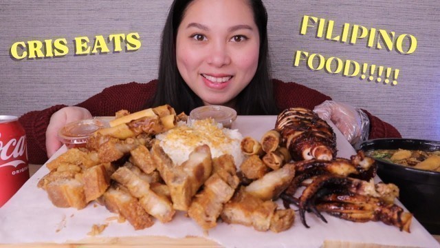 'Filipino Food | Grilled Squid | Lechon Kawali | Egg Rolls | Lomi'