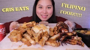 'Filipino Food | Grilled Squid | Lechon Kawali | Egg Rolls | Lomi'