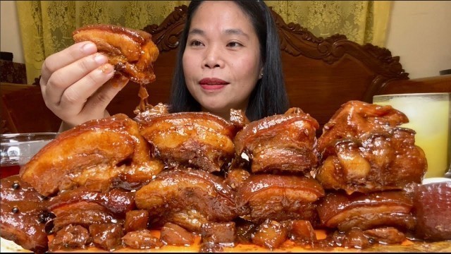 'SPICY PORK ADOBO SA PINYA | FILIPINO FOOD | MUKBANG | ASMR'