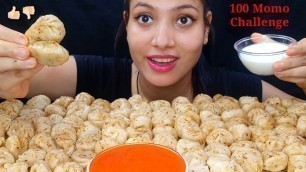 'Eating 100 Momo Challenge | Spicy 