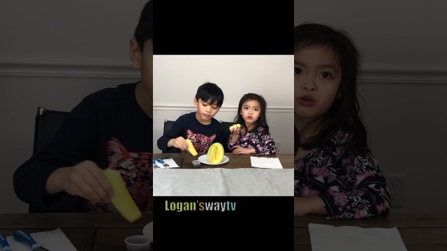 'Kids try Green Mango for the First time Filipino Food Challenge'