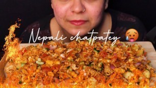 'Eating Nepali chatpatey challenge