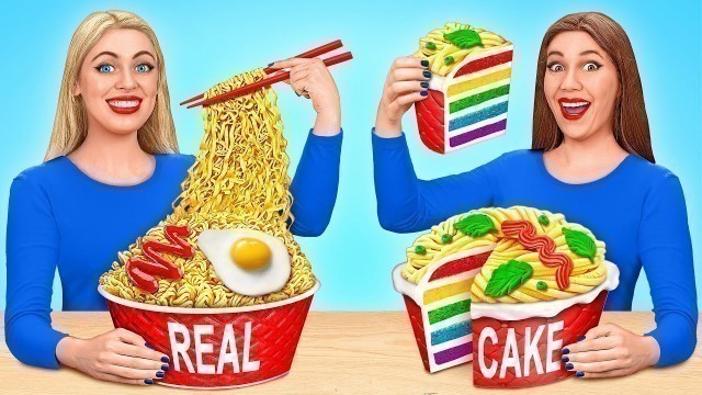 'Cake Vs Real Food Challenge | Eating Only Cakes Look Like Everyday Objects by Multi DO Challenge'