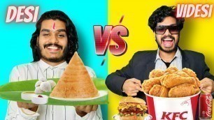 'Desi vs Videsi food eating challenge 