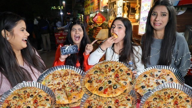 'Pizza Challenge Finished in 1 Minute | Street Pizza Eating Challenge | Food Challenge'