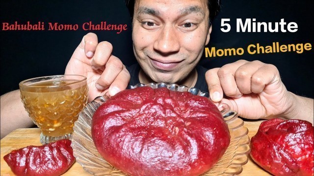 'Bahubali Momo Challenge in 5 minutes || Momos Eating Challenge || Food Eating Challenge 