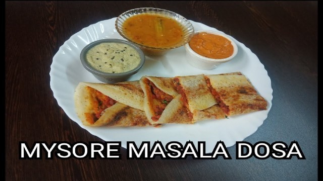 'Mysore Masala Dosa | Mysore Masala Dosa Street Food | South Indian Breakfast Recipes'