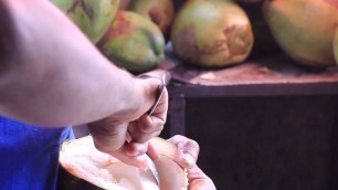 'Kochi Street Food: Karikin juice (Tender coconut juice)'