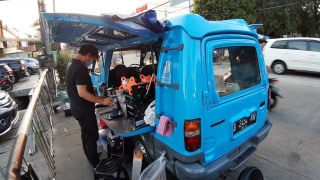 'BARU MULAI 2 BULAN !!! JUALAN MINUMAN BOBA PAKAI MOBIL - INDONESIAN STREET FOOD'