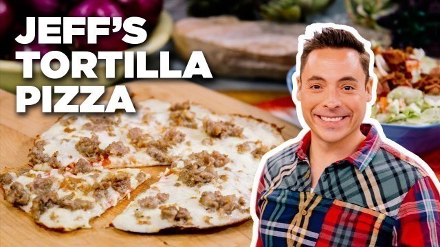 'Crispy Tortilla Pizza with Jeff Mauro | The Kitchen | Food Network'