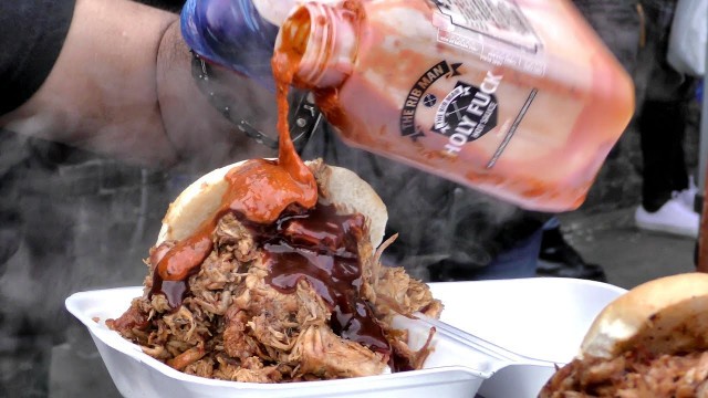 'London Street Food. Big Ribs and Big Burgers Eaten in Brick Lane and Camden Town'