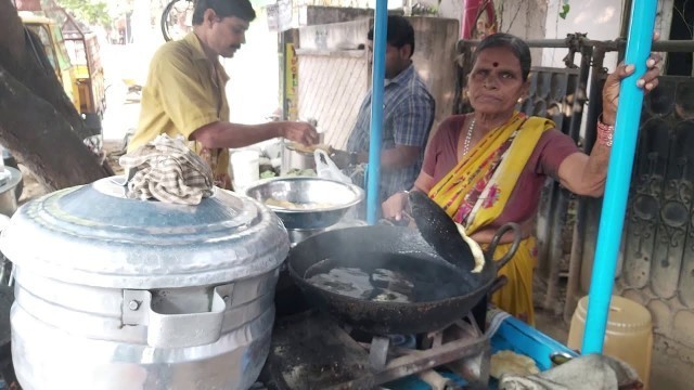 'Hard Working Family Selling Street Food | Mysore Bonda / Poori / Dosa @ 20 | Street Food Hyderabad'