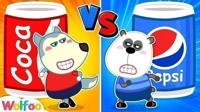 'Red vs Blue Food Challenge with Wolfoo - Learn Colors for Kids | Wolfoo Channel kids cartoon'