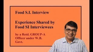 'Experience Shared by Food SI Interviewees'