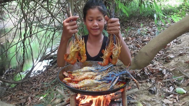 'The best food: Cooking Lobster curry with Mushroom and Spicy chili - Survival skills Anywhere Ep 101'