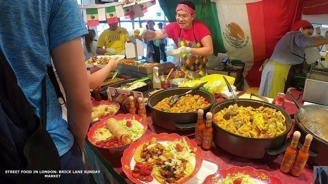 'Street Food - London Brick Lane - Sunday Market HD 4K'