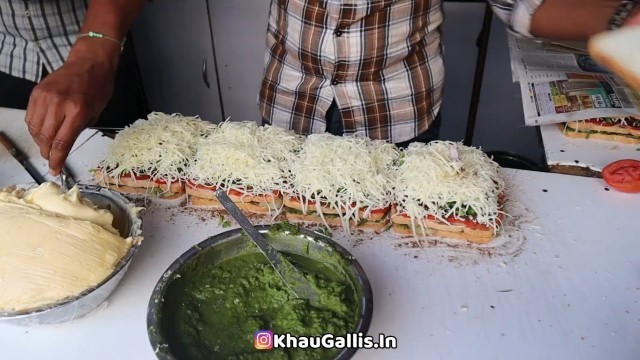 '160/- MASALA CHEESE GRILLED SANDWICH in MUMBAI | ANAND STALL MITHIBAI COLLEGE | Indian Street Food'