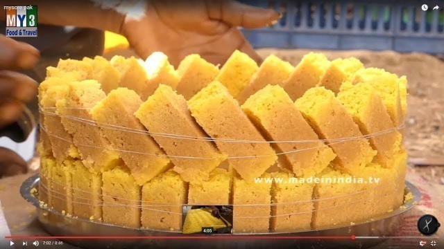 'Soft and Mouthwatering Mysore Pak Making | Street Food'