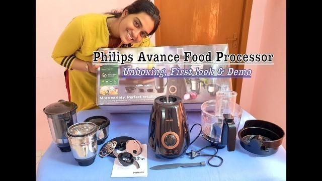 'Philips Avance Food processor HL7707 Unboxing & First look with demo| Chopper,Slicer,Shredder,juicer'