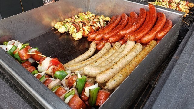 'Prague Street Food Markets. Sausages, Skewers, Melted Cheese, Snails, Fried Pancakes'