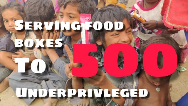 'Shared Happiness and Served food/Clothes to 500 underprivileged- (First Step) F-R-N-D-S'