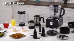 'Bajaj FX 1000 DLX Food Processor Demo Video'