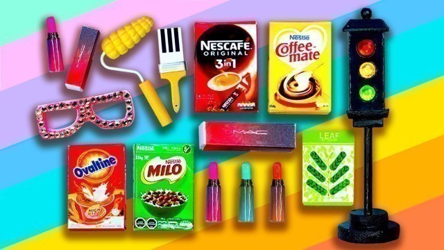 '28+ DIY MINIATURE FOODS AND CRAFTS FOR DOLLHOUSE BARBIE'