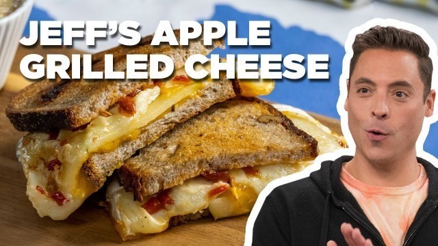 'Jeff Mauro Makes an Apple, Cheddar and Brie Grilled Cheese | The Kitchen | Food Network'