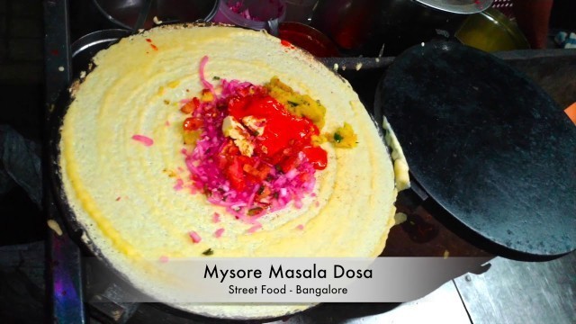 'Street Food | Mysore Masala Dosa Recipe | Mysore Masala Dosa South Indian Recipe | मैसूरु मसाला डोसा'