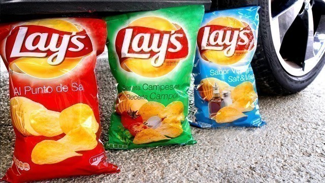 'Experiment Car vs Bags Lays Chips & Food | Crushing Crunchy & Soft Things by Car!'