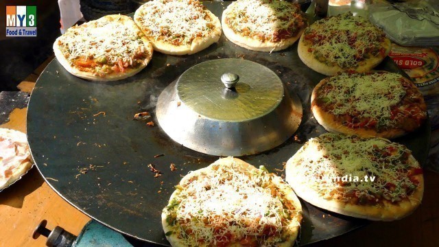 'TAWA PIZZA | TRADITIONAL MAKING PIZZA | MUMBAI STREET FOOD | INDIAN 4K FOOD VIDEOS street food'