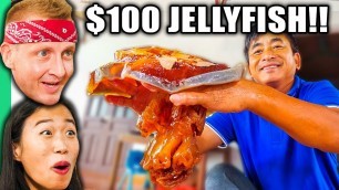 '$1 Jellyfish VS $100 Jellyfish!! STRANGE SEAFOOD in Asia!!'