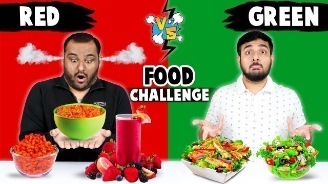 'RED VS GREEN FOOD EATING CHALLENGE | Epic Food Eating Competition | Food Challenge | Viwa Food World'