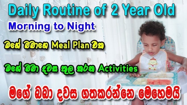 'Daily routine of 2 year old baby / Best Meal Plan/ මගේ බබා දවස ගත කරන්නේ මෙහෙමයි/බබාගේ ක්‍රියාකාරකම්'