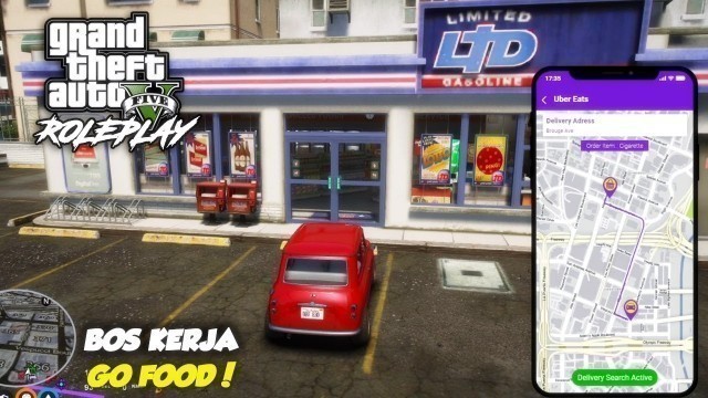 'HARI PERTAMA DIKOTA KERJA GO FOOD PAKE MOBIL CLASSIC MR. BEAN! GTA 5 Roleplay Indonesia'