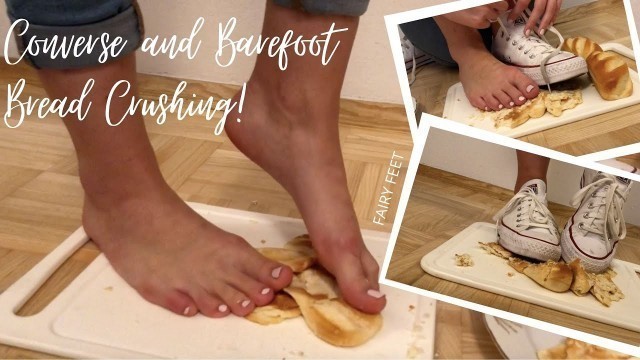 'Food Crush with White Converse and bare feet ASMR // FAIRY FEET'