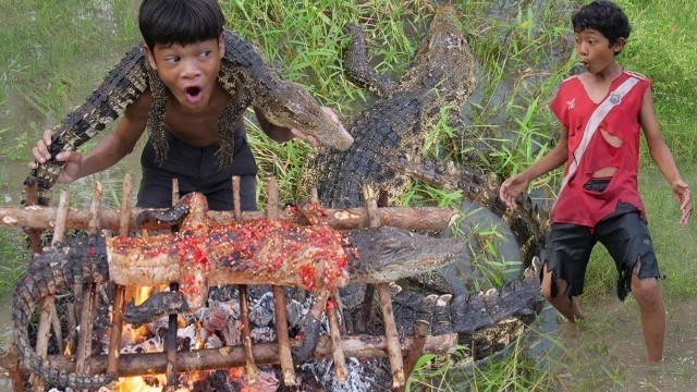 'Primitive Technology - Eating Delicious  - Wow Cacth Crocodile Cooking Recipe In Jungle #175'