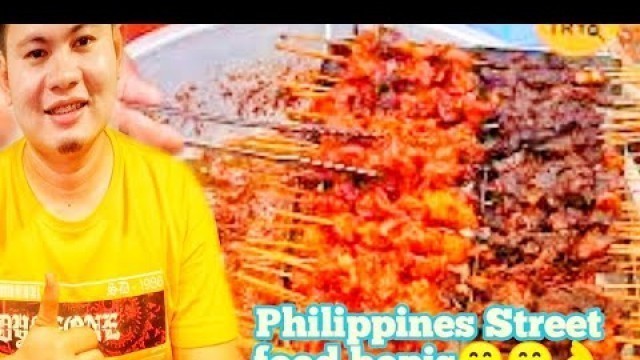 'PHILIPPINES STREET FOOD BOPIS BEEF BAGA LUNG LITID ON STICK'