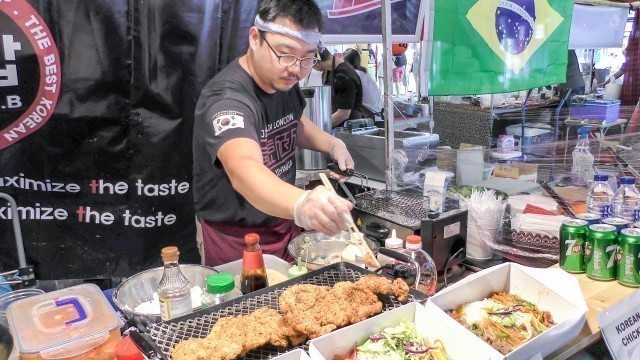 'London Street Food, Korean Fried Chicken and Bulgogi, Japanese Teriyaki Burger & Street Music'