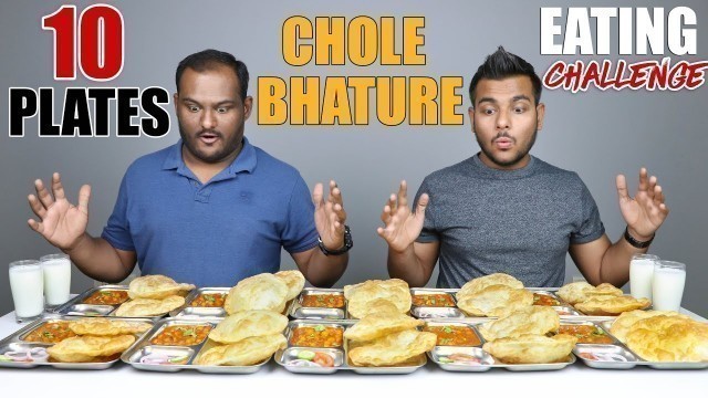 '10 PLATES CHOLE BHATURE EATING COMPETITION | Chole Bhature Challenge | Food Challenge'