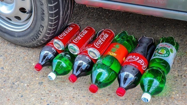 'EXPERIMENT: COCA COLA VS CAR VS FOOD! Crushing Crunchy by Car'