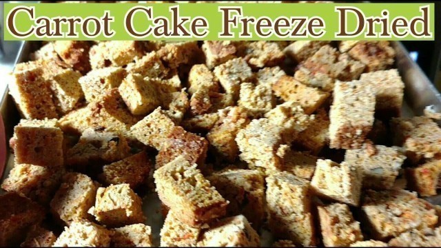 'Homemade Carrot Cake Cubes Freeze Dried Dessert for a dry snack, Harvest Right Home Freeze Dryer'