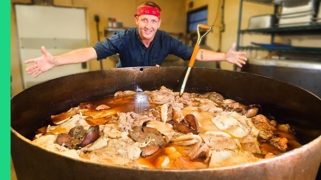 'Boiling 600 Pounds of Pig Parts in Louisiana!! RARE Cajun American Food!!!'