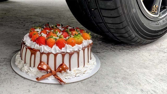 'Experiment Car vs Cake | Crushing Crunchy & Soft Things by Car'