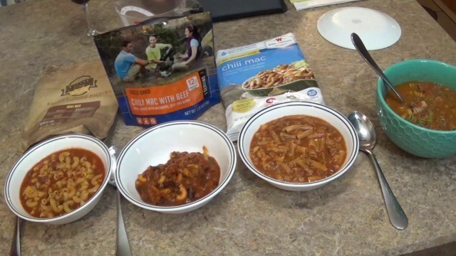 '3 Freeze Dried Chili Mac Taste Test: Mountain House/Wise Food/ Valley Food Storage'