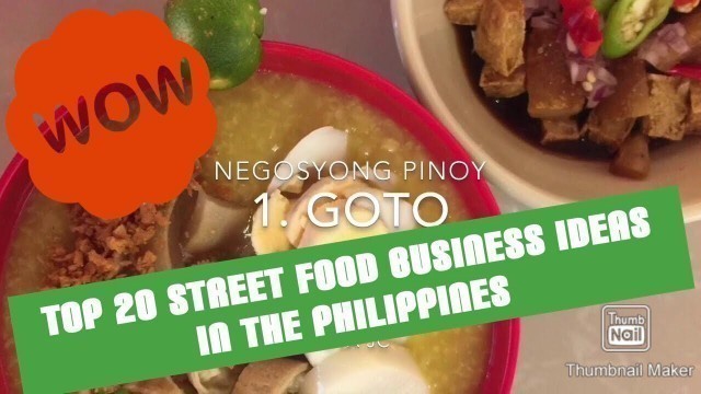 'Top 20 street food Business ideas in the Philippines'